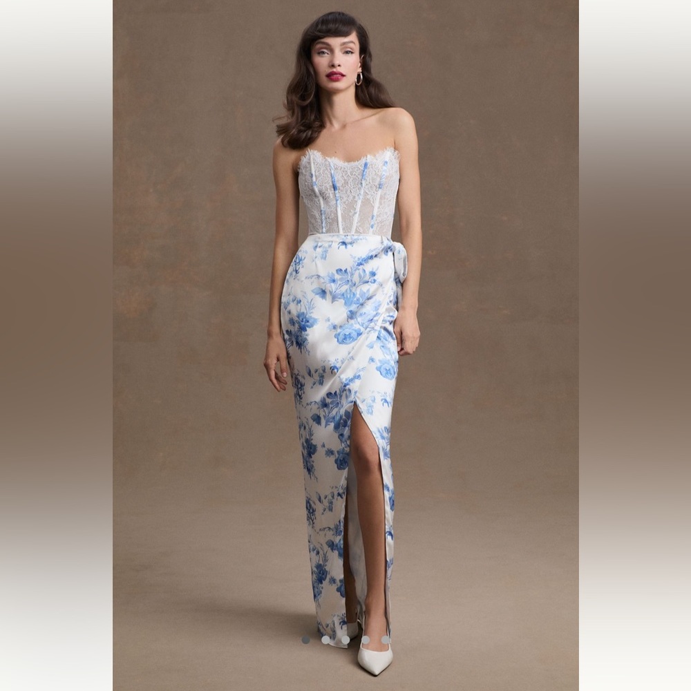 V. Chapman Blue, White, and Floral Dresses